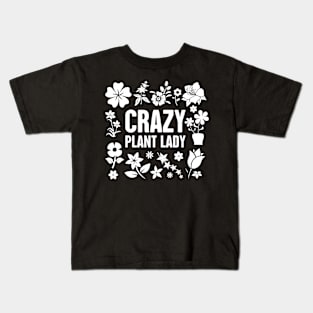 Crazy Plant Lady | Cute Gardening Flowers Kids T-Shirt